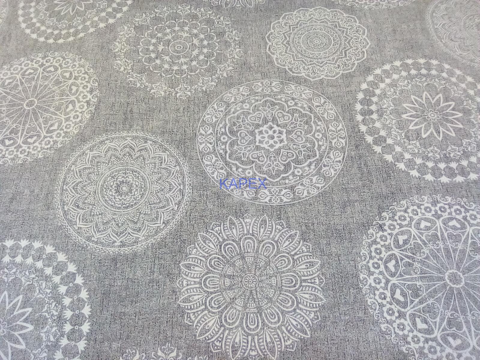 Dekoračka-mandala biela na šedom 