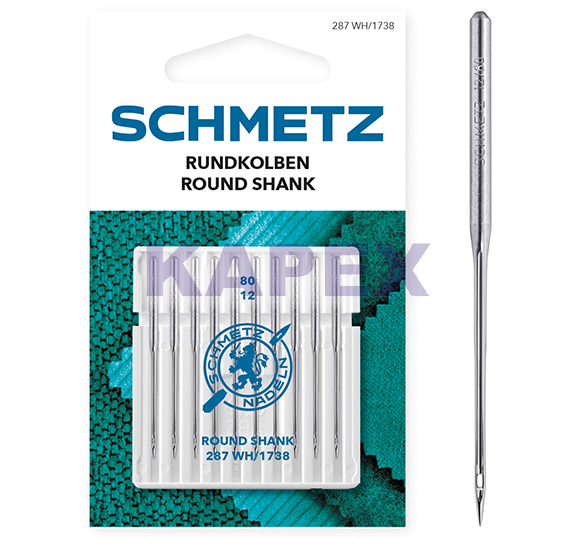 287 WH ROUND SHANK 80/12 XCS