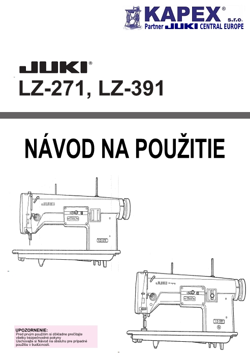 JUKI LZ-271N Návod na použitie