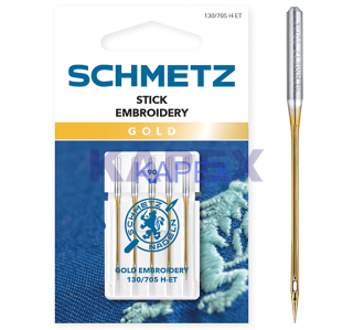 130/705 H-E EMBROIDERY GOLD 90/14 VDS