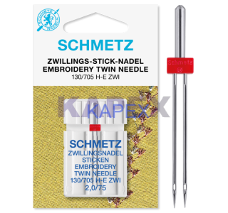 130/705 H-E ZWI 2,0 mm EMBROIDERY TWIN 2/75 SMS