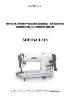 Siruba L818 Návod na použitie