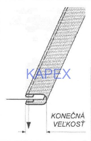 Lemovač A5B výstup 22 mm s obojstranným podhnutím