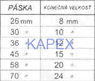 Lemovač A5B výstup 30 mm s obojstranným podhnutím