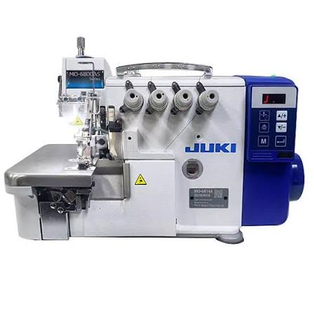 JUKI MO-6814AS-BE6-34H G44 DD10-B0 2-ihlový 4-nitný komplet so stojanom a stolom, poskladaný a odskúšaný