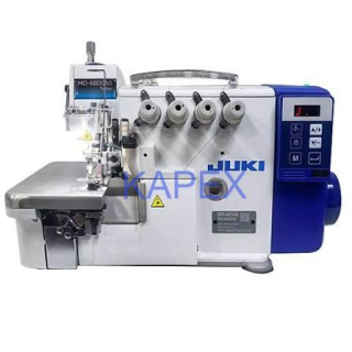 JUKI MO-6814AS-BE6-34H G44 DD10-B0 2-ihlový 4-nitný komplet so stojanom a stolom, poskladaný a odskúšaný